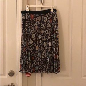 LOFT pleated midi skirt
